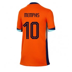 Dámské fotbalový oblečení Nizozemí Memphis Depay #10 Domácí košile ME 2024 Krátkým Rukávem